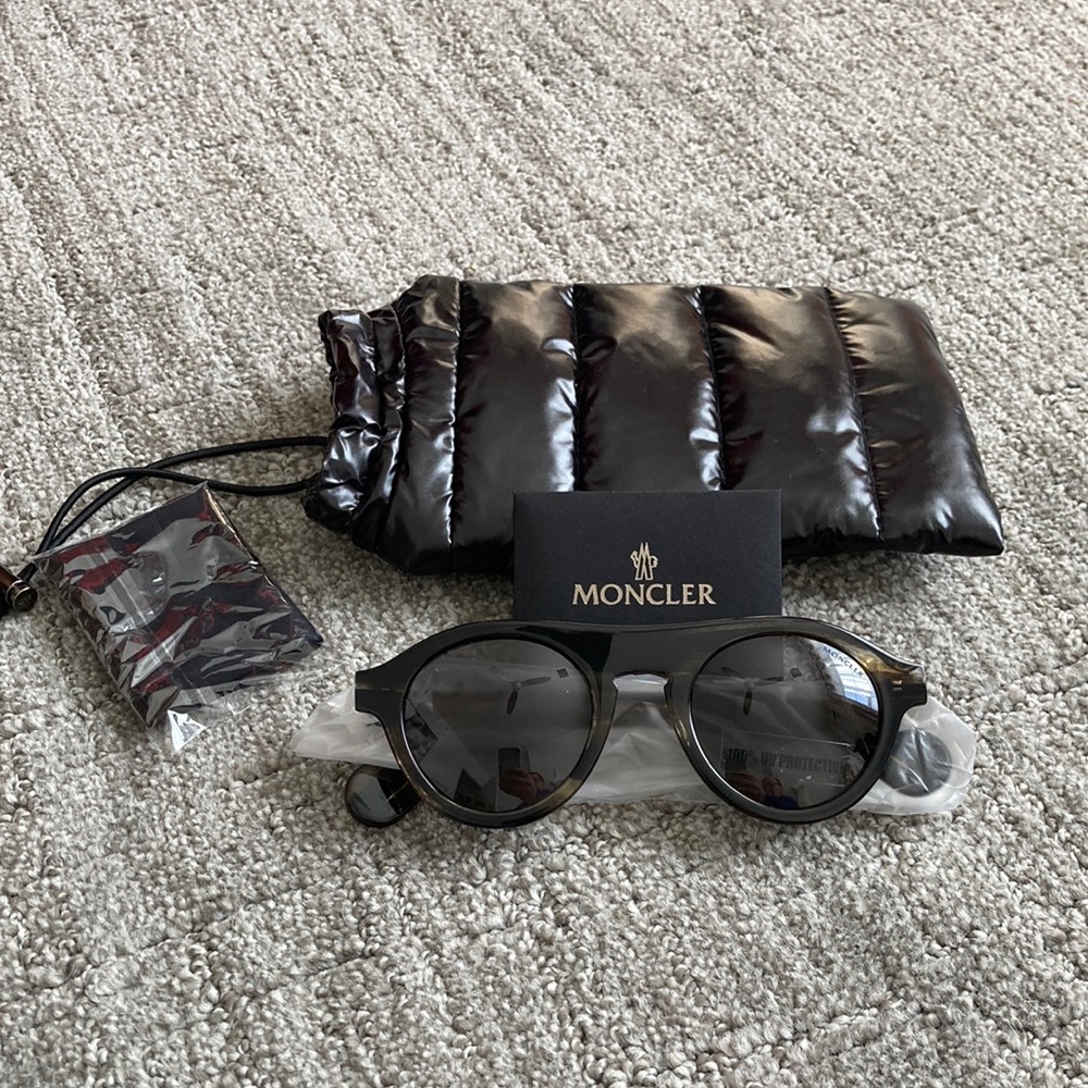 Moncler 48MM Designer Sunglasses Dark Green